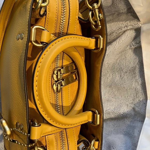 Coach Yellow Satchel with Mickey Mouse Design - Picture 2 of 9